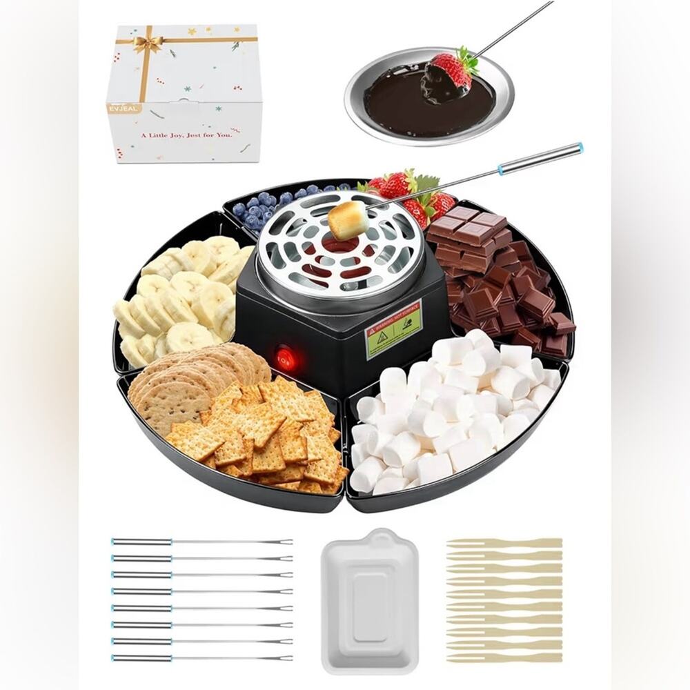 Black Fondue Set Smores Maker (A119)